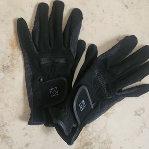 Black SSG Schooler Equestrian Riding Gloves Size 7